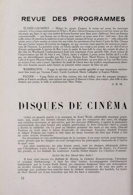 Thumbnail image of a page from La Revue du Cinema