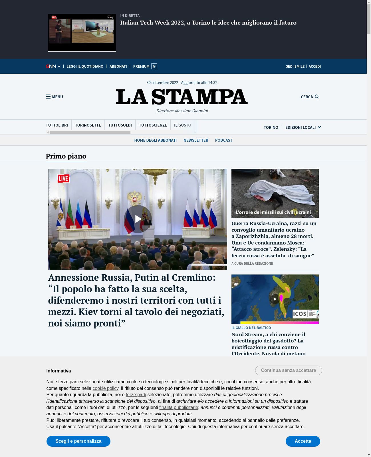 La Stampa at 2022-09-30 15:04:45+02:00 local time