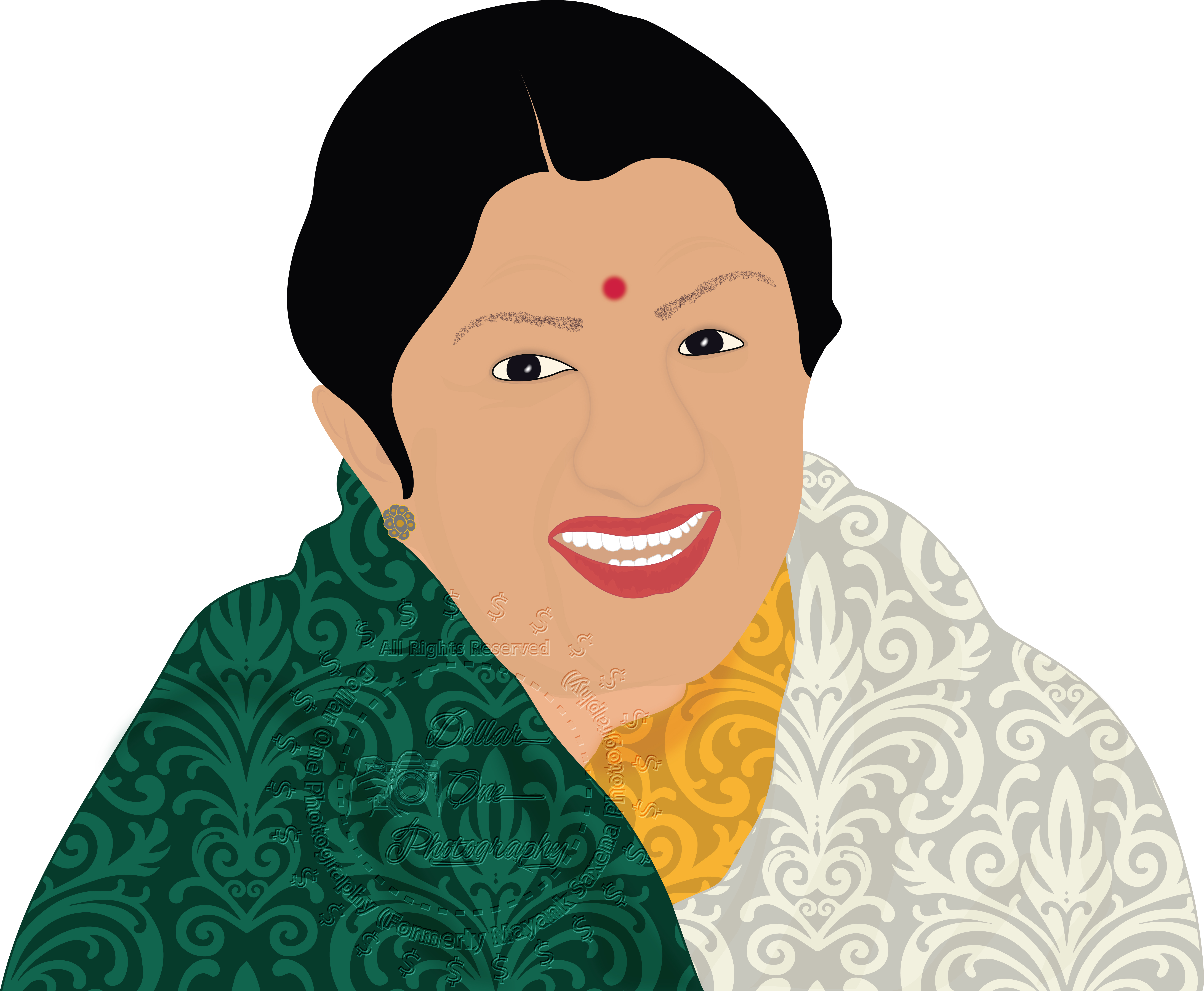 Digital Painting of Great Playback Singer, Queen of Melody, Bharat Ratna  Late Ms. Lata Mangeshkar Ji : Mayank Saxena Honey : Free Download, Borrow,  and Streaming : Internet Archive