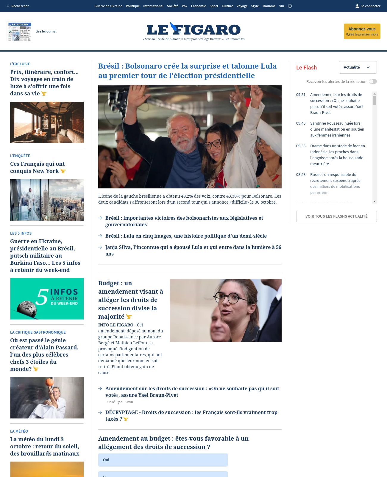 Le Figaro at 2022-10-03 10:16:17+02:00 local time
