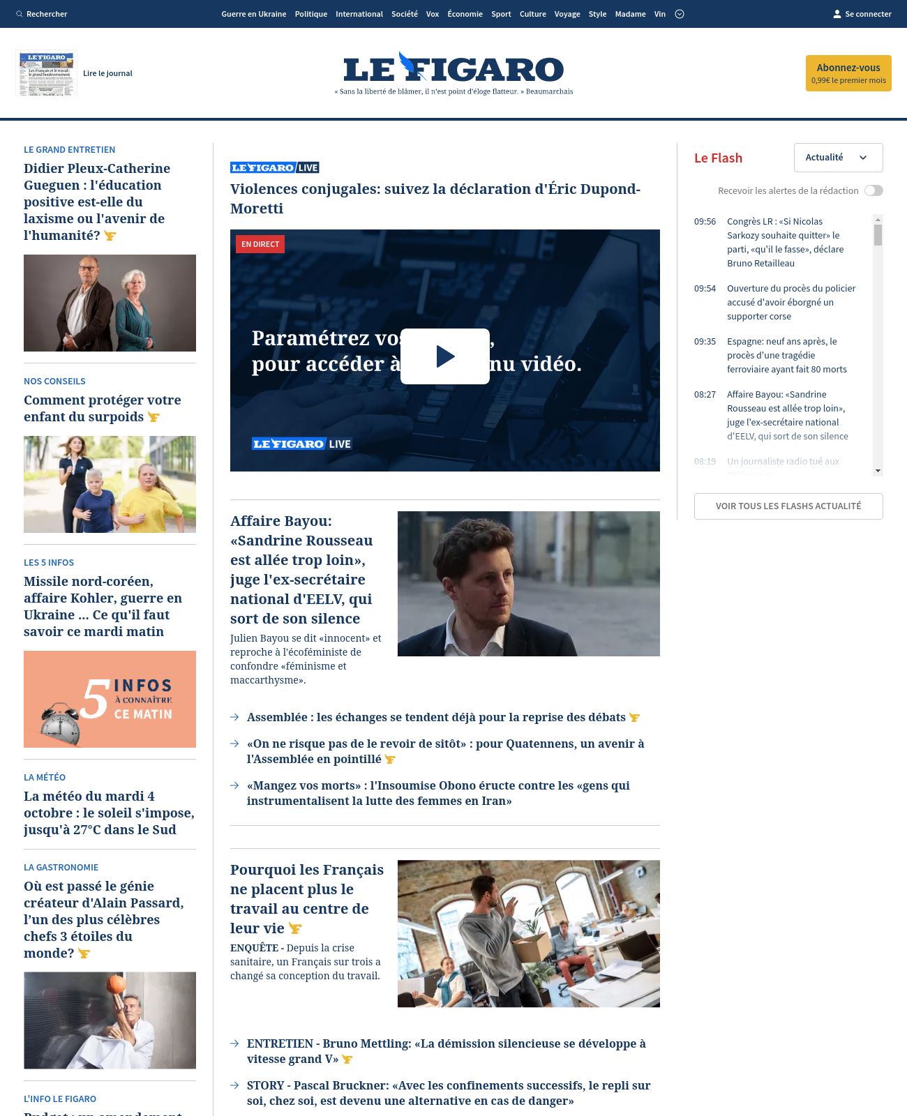 Le Figaro at 2022-10-04 10:19:19+02:00 local time