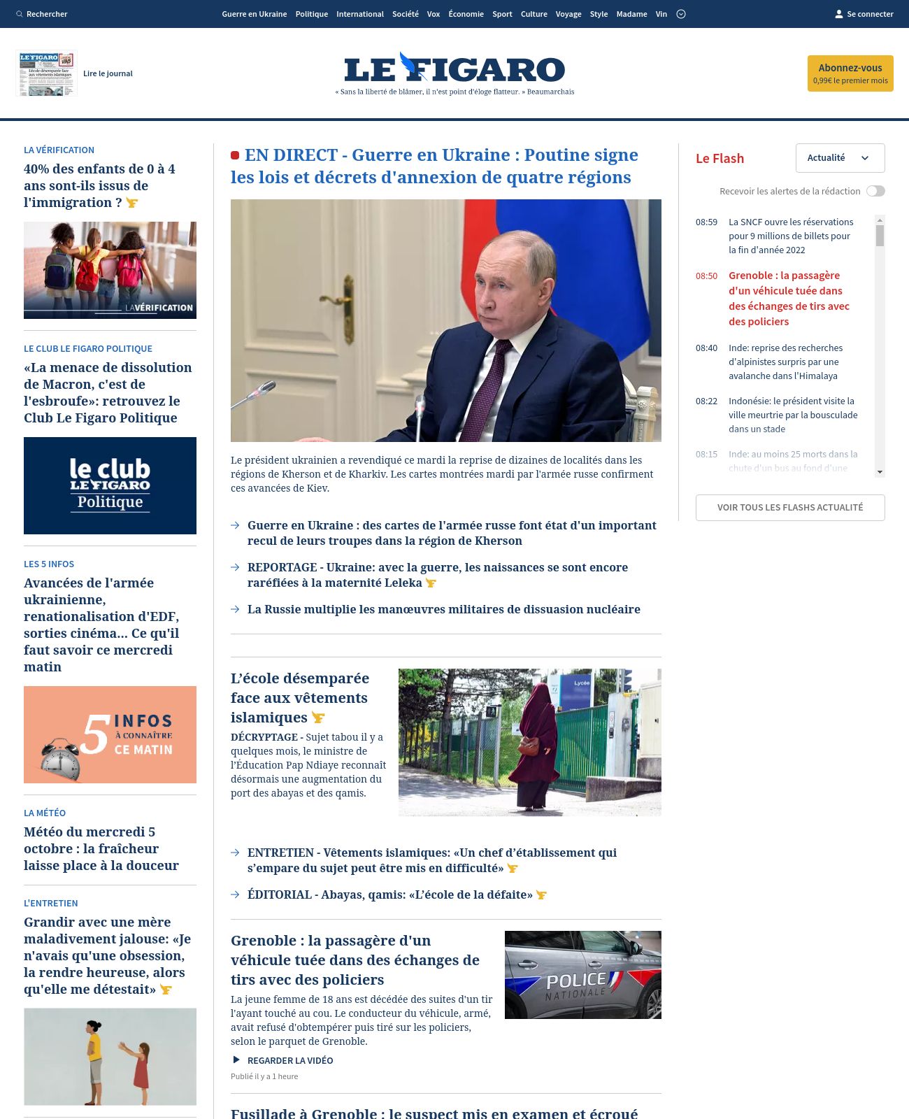 Le Figaro at 2022-10-05 10:18:55+02:00 local time