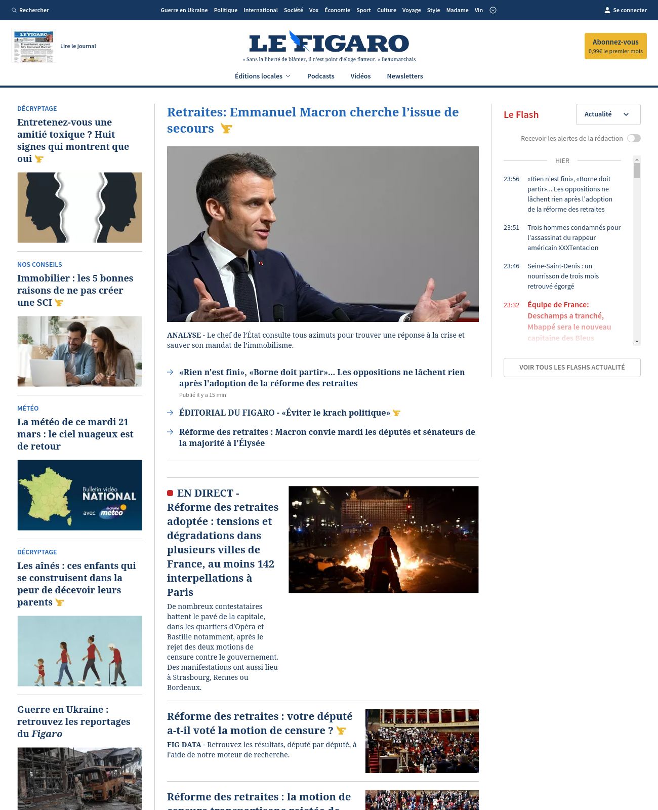 Le Figaro at 2023-03-21 00:24:57+01:00 local time
