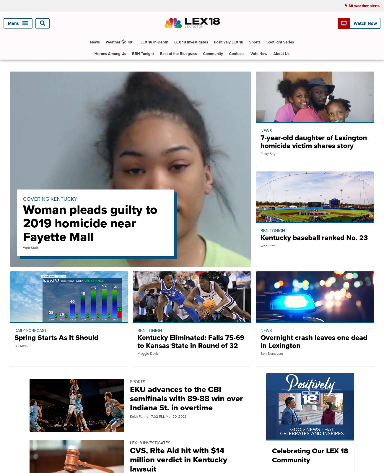 LEX 18 News at 2023-03-20 19:26:16-04:00 local time
