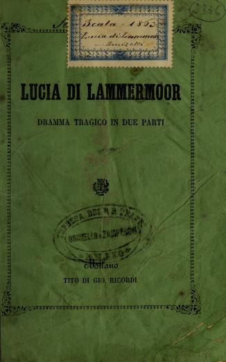 Cover of: Lucia di Lammermoor by Gaetano Donizetti