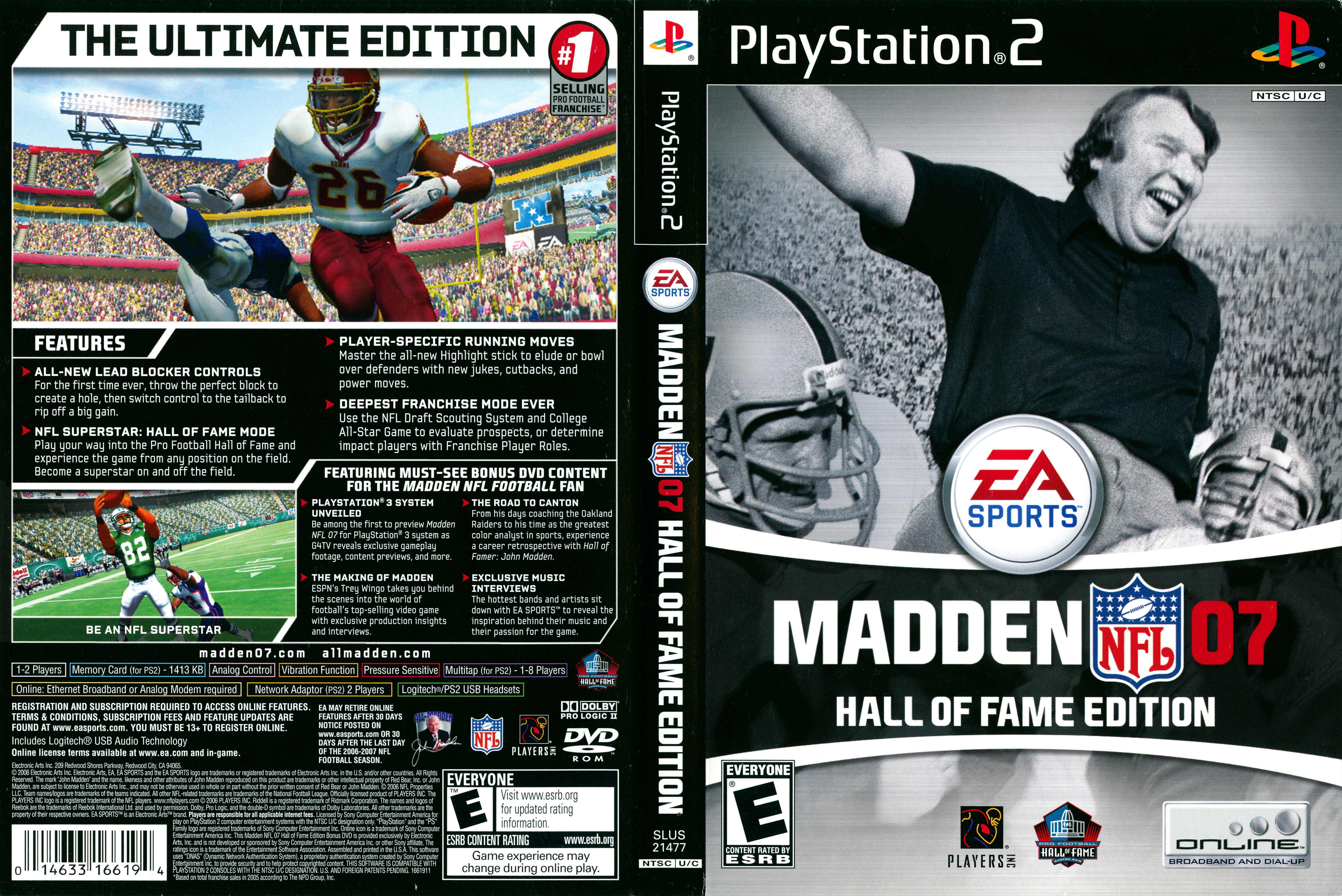 Madden NFL 07 - Hall Of Fame Edition [SLUS 21477] (Sony Playstation 2) -  Box Scans (1200DPI) : Electronic Arts : Free Download, Borrow, and  Streaming : Internet Archive