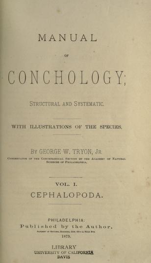 Cover of: Manual of conchology; structural and systematic. by George W. Tryon
