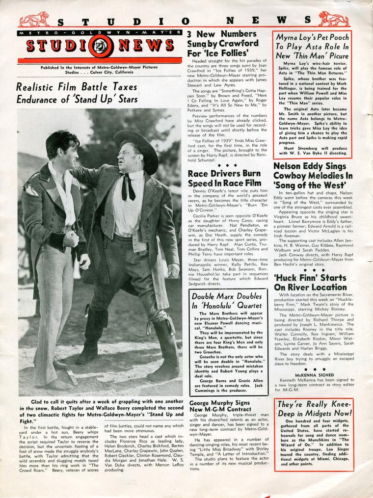 MGM Studio News (December 3, 1938)