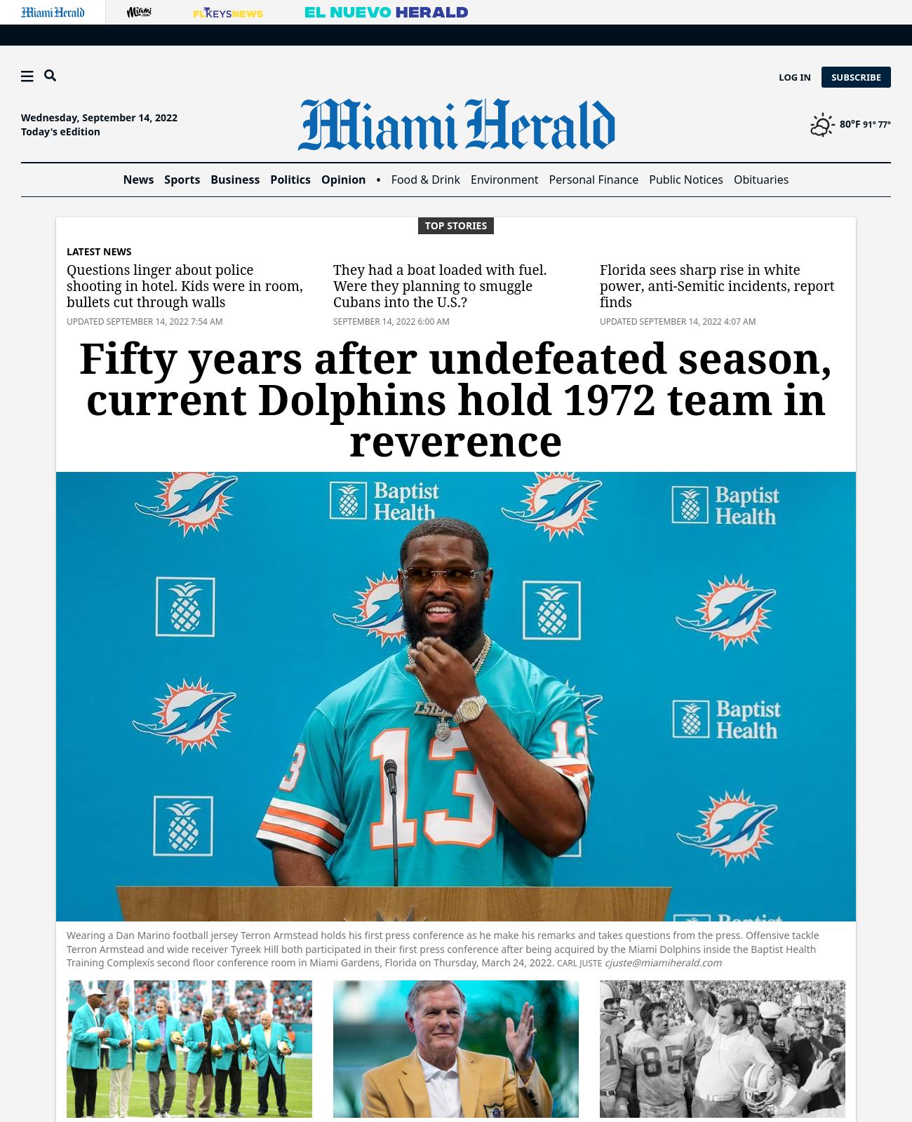 Miami Herald at 2022-09-14 09:05:48-04:00 local time