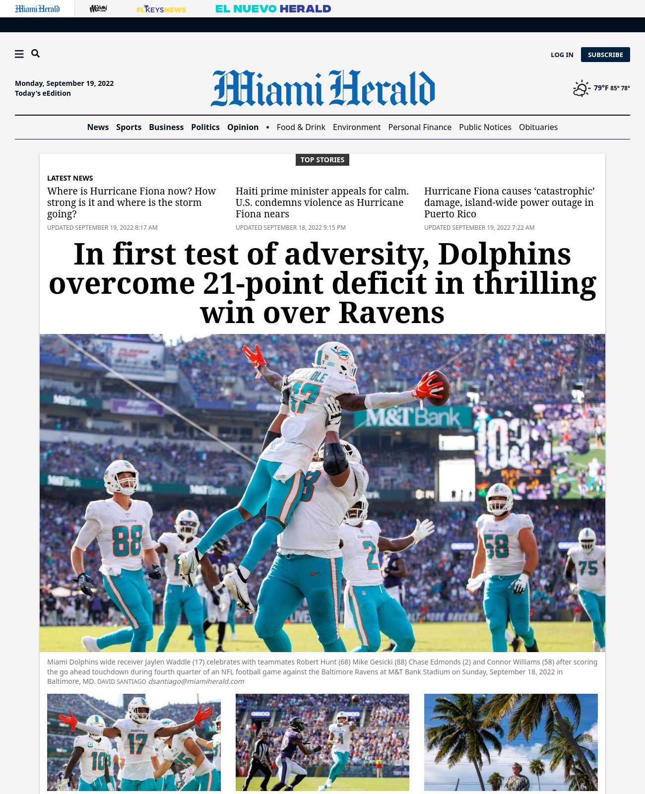 Miami Herald at 2022-09-19 08:56:48-04:00 local time