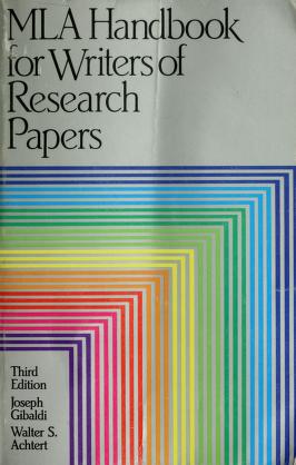 Cover of: MLA handbook for writers of research papers by Joseph Gibaldi