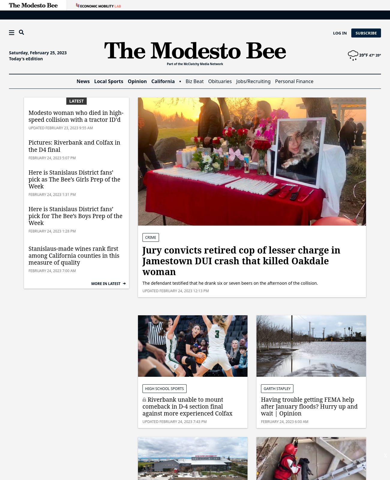 The Modesto Bee at 2023-02-25 06:00:20-08:00 local time