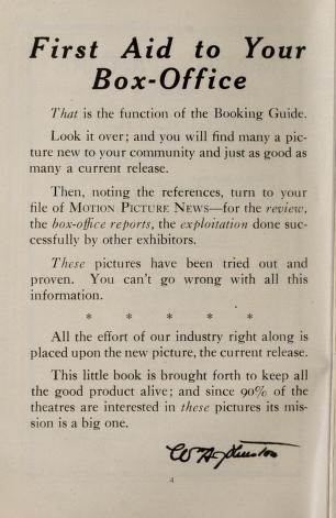 Thumbnail image of a page from Motion picture news booking guide