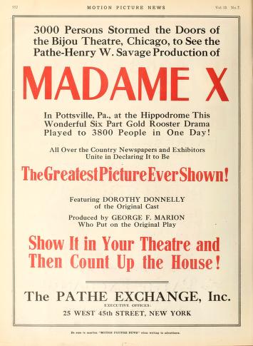Thumbnail image of a page from Motion Picture News