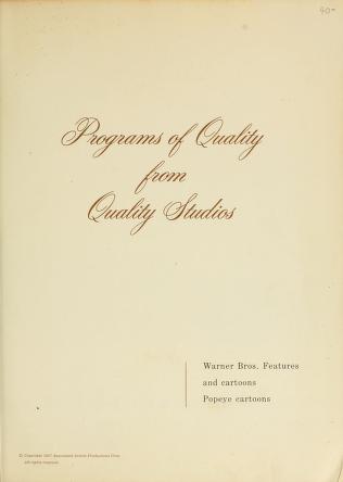 Thumbnail image of a page from Movies from A. A. P. : programs of quality from quality studios
