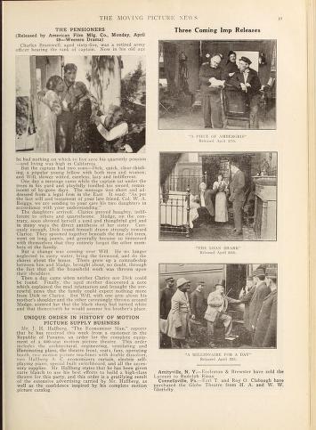 Thumbnail image of a page from Moving Picture News