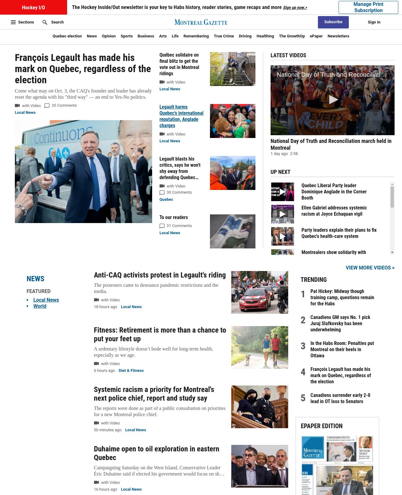 Montreal Gazette at 2022-10-02 13:33:44-04:00 local time