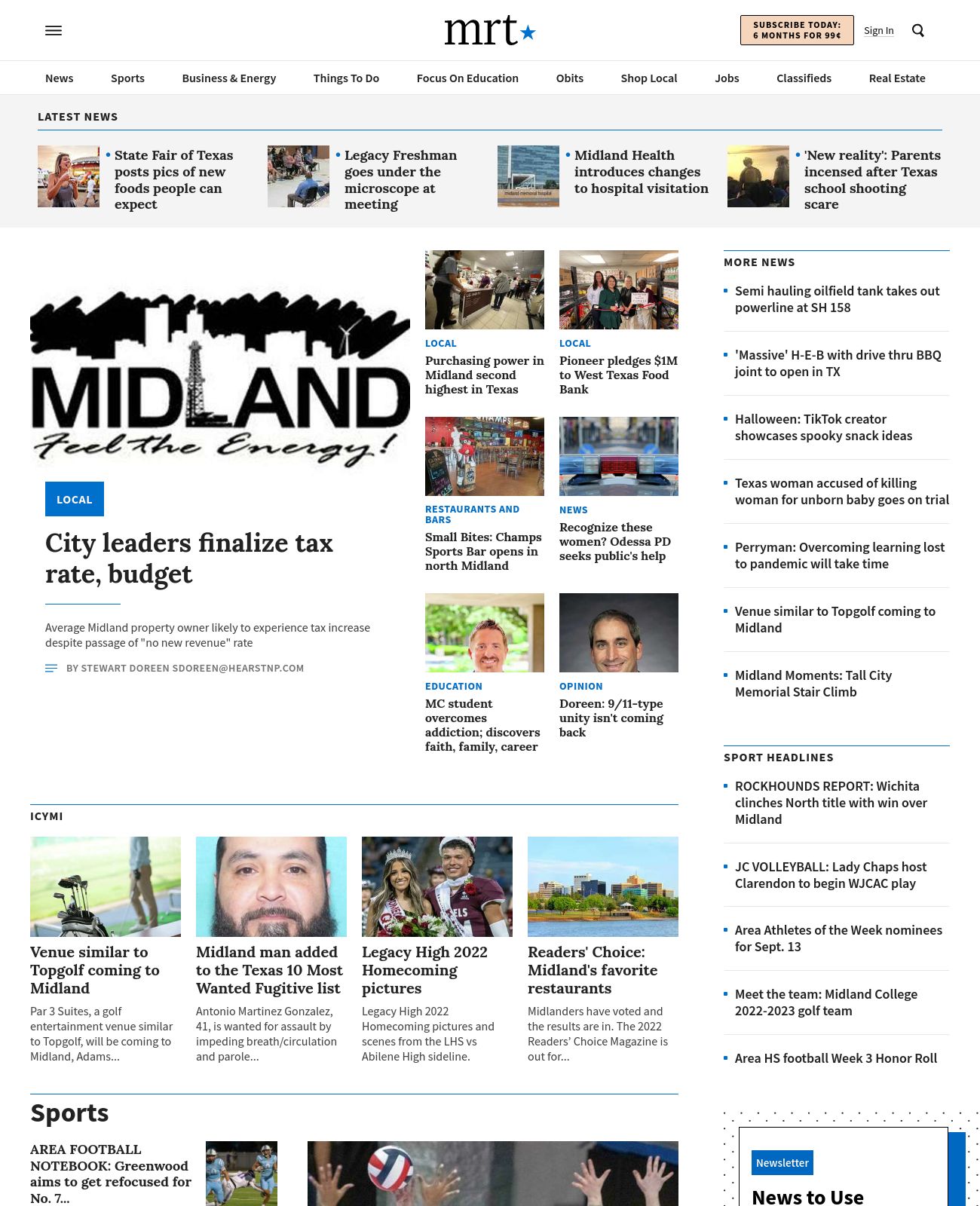 Midland Reporter-Telegram at 2022-09-14 11:27:39-05:00 local time