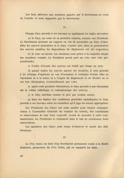 Thumbnail image of a page from Prix Italia, Reports, 1954-1956