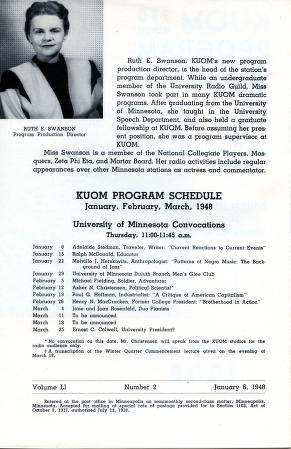 Thumbnail image of a page from KUOM Program Schedule