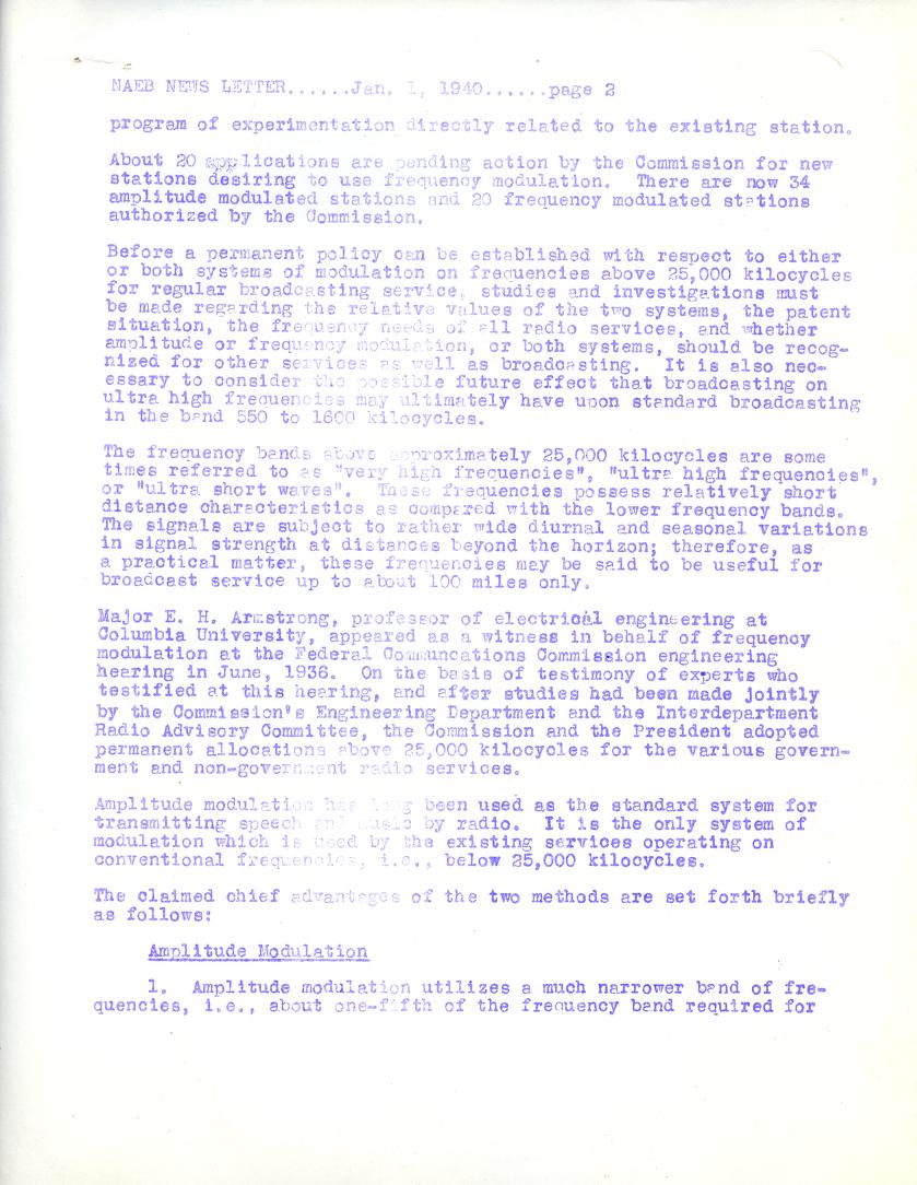 NAEB news letter (January 01, 1940)