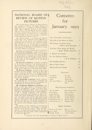 Thumbnail image of a page from National Board of Review Magazine