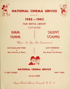 Thumbnail image of a page from National Cinema Service presents the 1942-1943 Film Rental Library Catalog