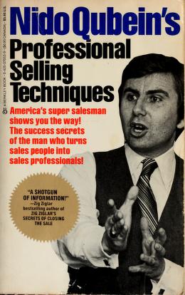 Cover of: Nido Qubein's Professional selling techniques by Nido R. Qubein