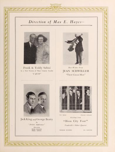 Thumbnail image of a page from National vaudeville artists