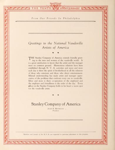 Thumbnail image of a page from National vaudeville artists fund