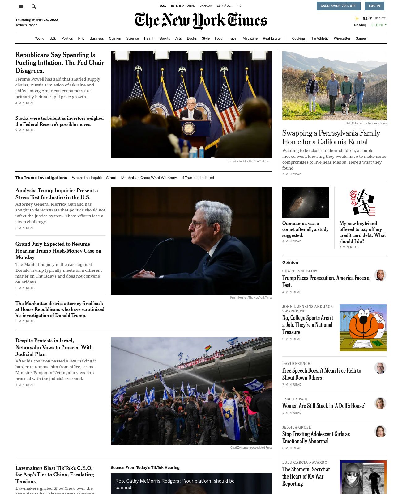 New York Times at 2023-03-23 17:12:23-04:00 local time