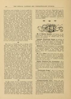 Thumbnail image of a page from The Optical Lantern and Cinematograph Journal