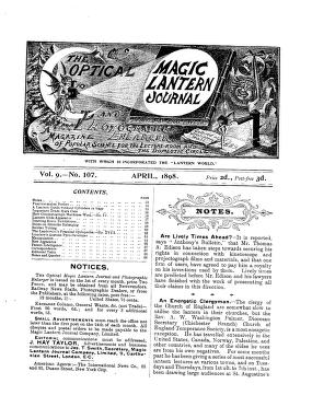 Thumbnail image of a page from The Optical Magic Lantern Journal