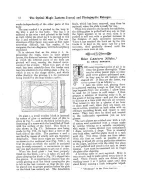 Thumbnail image of a page from The Optical Magic Lantern Journal