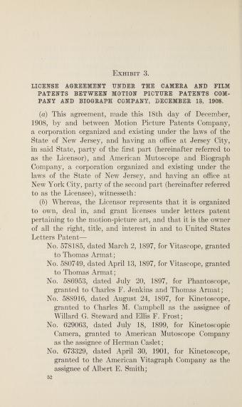 Thumbnail image of a page from The United States of America, petitioner, v. Motion Picture Patents Company and others, defendants