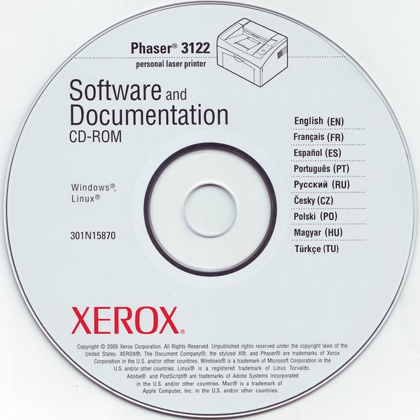 Xerox Phaser 3122 CD : Xerox : Free Download, Borrow, and Streaming :  Internet Archive