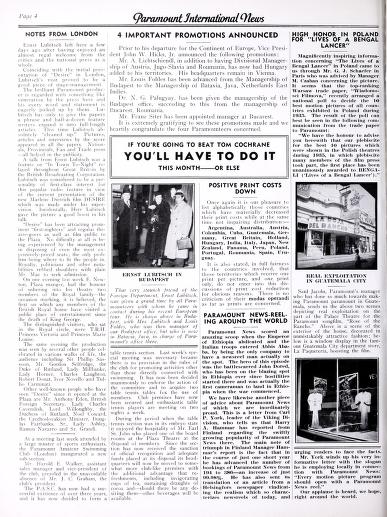 Thumbnail image of a page from Paramount International News