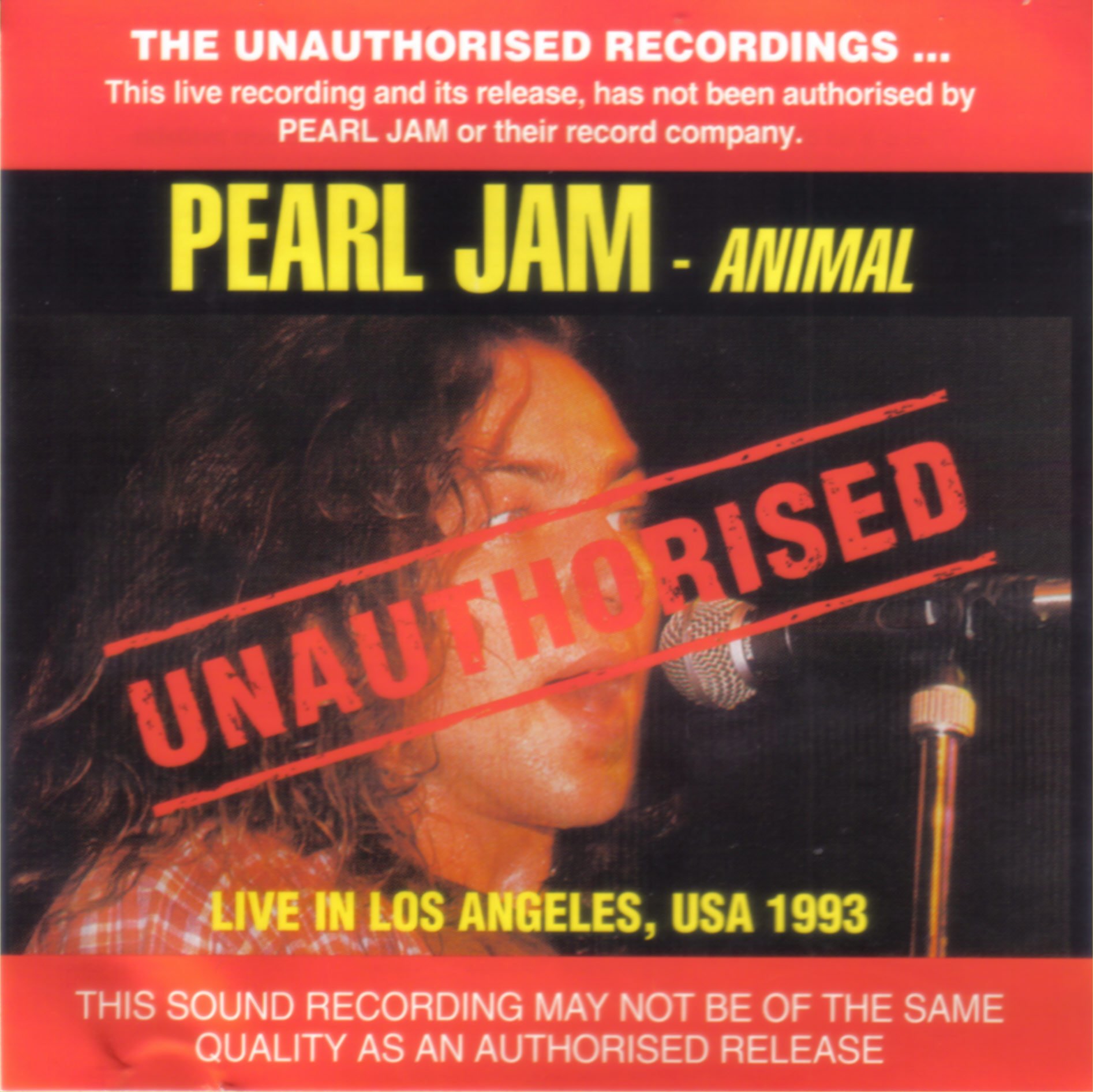 Pearl Jam - Animal - Unauthorised : Free Download, Borrow, and Streaming :  Internet Archive