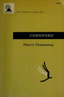 Cover of: Plato's Theaetetus by Πλάτων