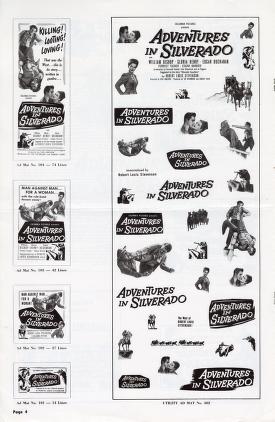Thumbnail image of a page from Adventures in Silverado (Columbia Pictures)