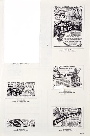 Thumbnail image of a page from Cowboy Blues (Columbia Pictures)