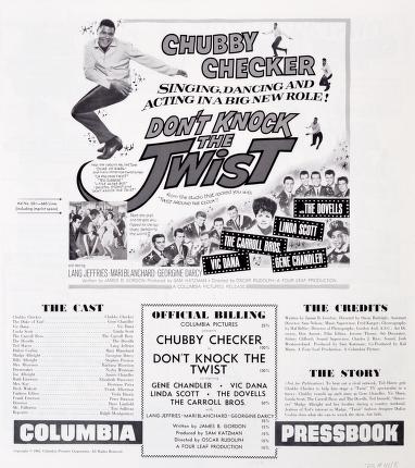 Don't Knock the Twist (Columbia Pictures Pressbook, 1962)