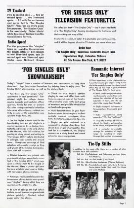 Thumbnail image of a page from For Singles Only (Columbia Pictures)