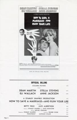 Thumbnail image of a page from How to Save a Marriage... And Ruin Your Life (Columbia Pictures)