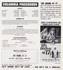 Thumbnail image of a page from Life Begins at 17 (Columbia Pictures)