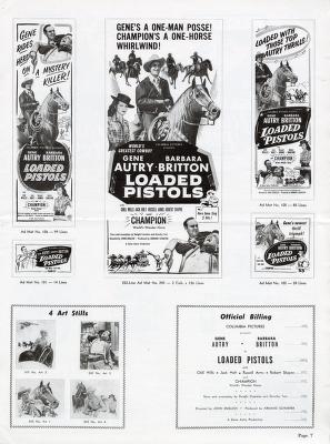 Thumbnail image of a page from Loaded Pistols (Columbia Pictures)