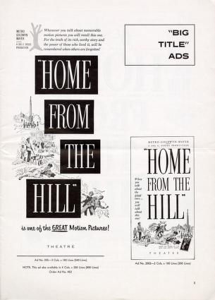 Thumbnail image of a page from Home From the Hill (MGM)