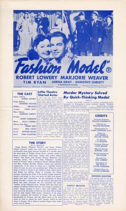 Pressbook for Fashion Model  (1945)