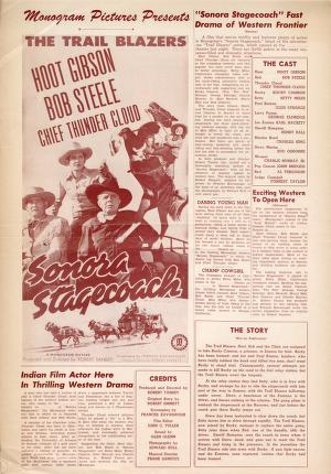 Pressbook for Sonora Stagecoach  (1944)