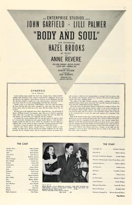Thumbnail image of a page from Body and Soul (United Artists)